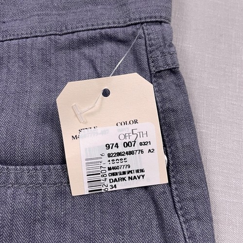 Converse John Varvatos Pants Mens 34 Chuckin Slim Navy Button Fly NEW WITH TAGS! - Picture 4 of 18