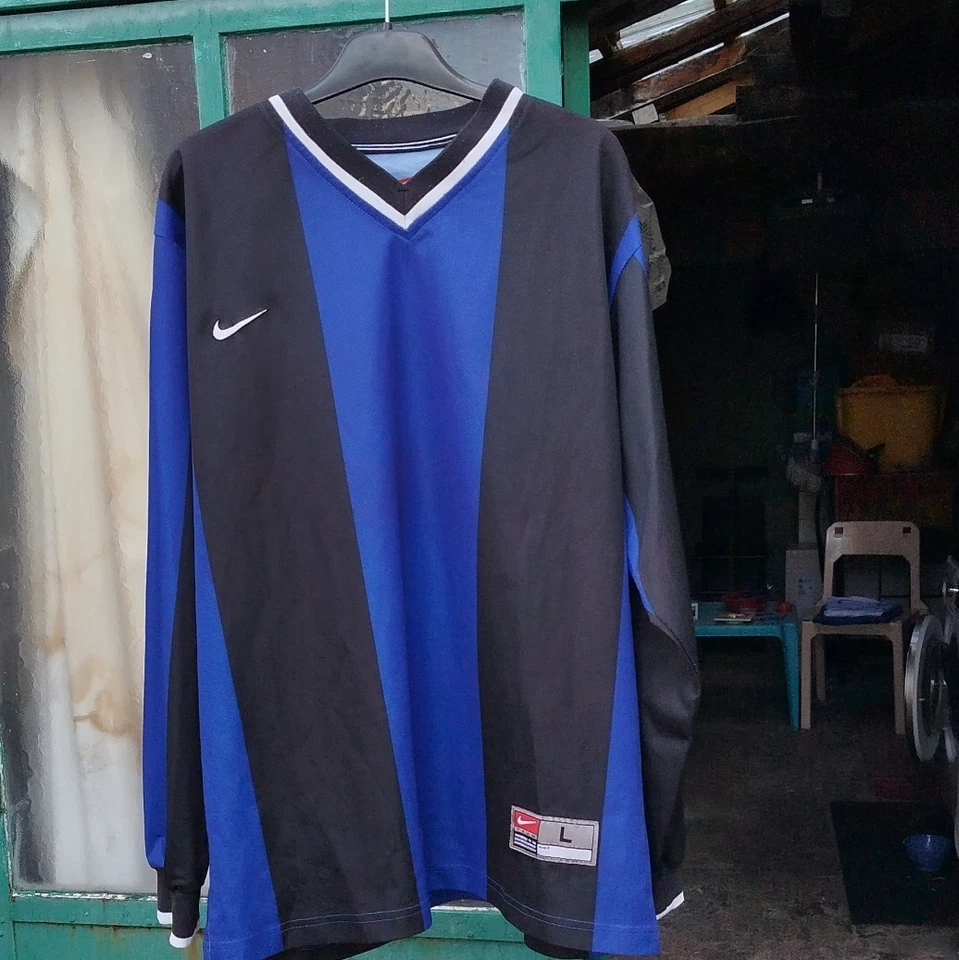 Nike Maillot entraînement football Homme manches longues bleu/noir taille L - Photo 1/4