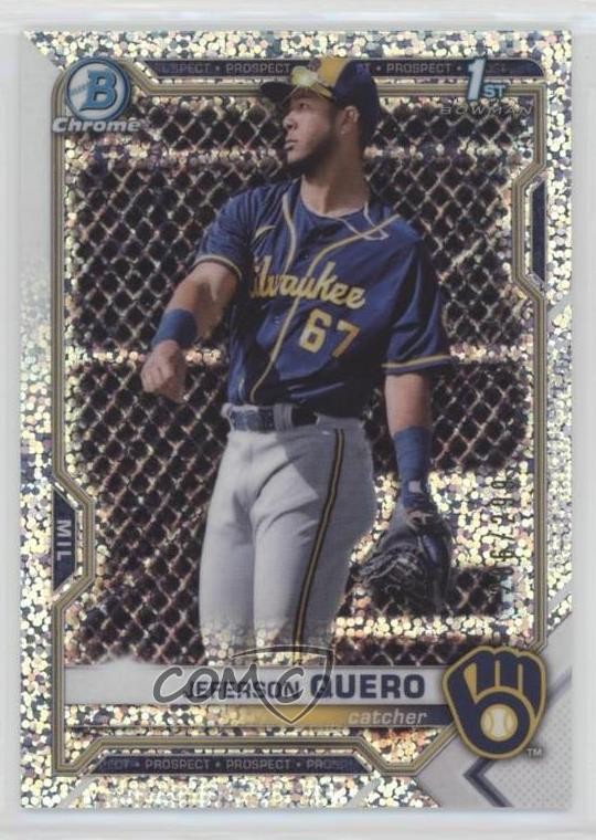 2021 Bowman Chrome Prospects Speckle Refractor /299 Jeferson Quero #BCP-181 0c6