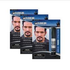 Blackbeard for Men Instant Beard Color   Beard Dye Alternative   12ml / 3 pk