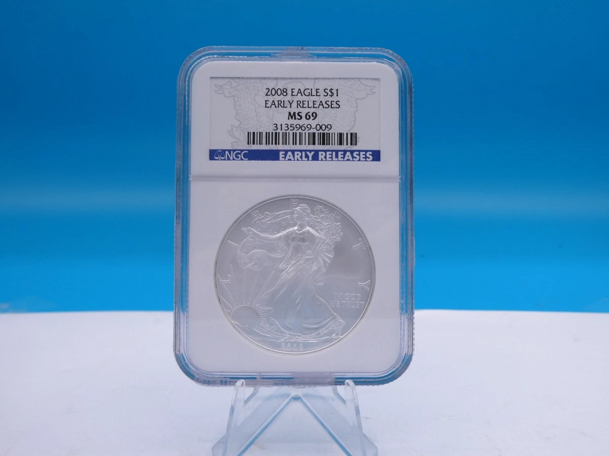 25+ American Eagle NGC 2008 Silver Bullion Coins for sale
