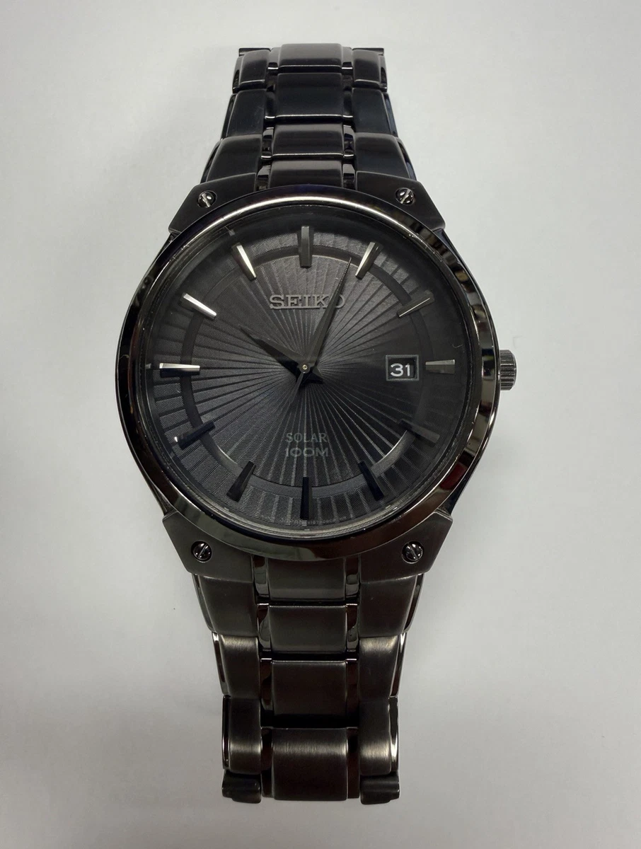 Seiko Solar Men 100 m (10 ATM) Water Resistance Wristwatches for