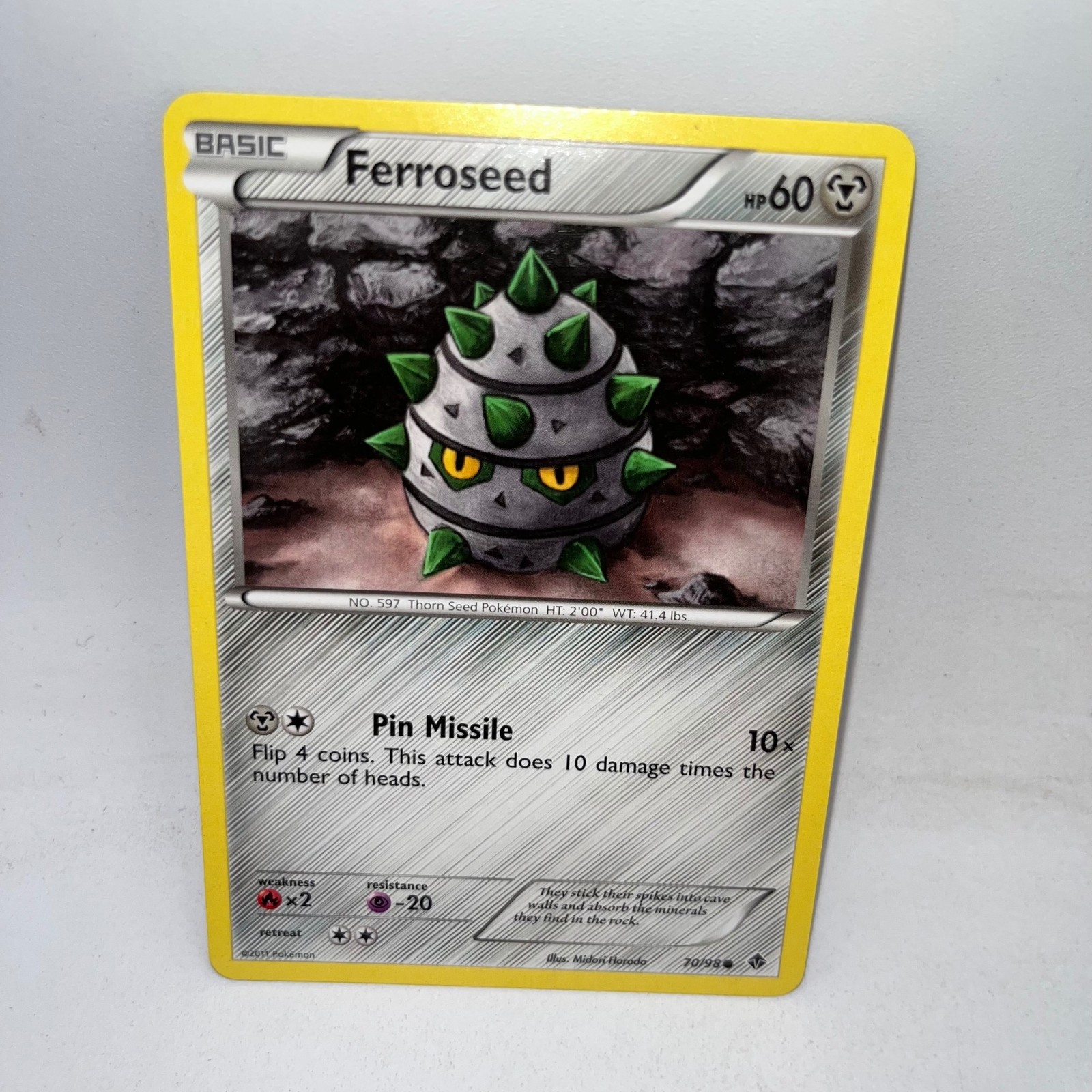 Ferroseed 70/98 Common Emerging Powers Pokemon Moderately Played