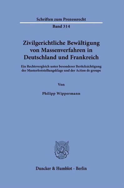 Zivilgerichtliche BewäLtigung Von Massenverfahren In Deutschland Und Frankreich-image