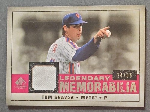 RARE 2008 SP Legendary Cuts Tom Seaver Memorabilia RED #24/35 - New York Mets !!