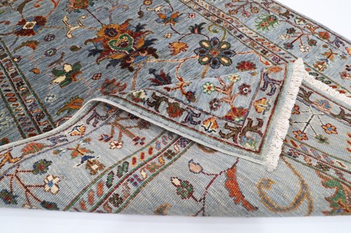 3 x 5 ft Floral Gray Area Rug Afghan Traditional Hand Knotted Wool oriental Rug - Picture 8 of 9