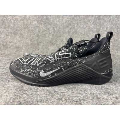 Nike Metcon Flyknit 3 Mens Size 9.5 Black White Training Shoes BQ6046-010