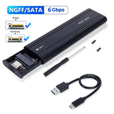 NVME M.2 Solid State Drive External Enclosure 2230/2242/2260/2280 M.2 to USB C 1