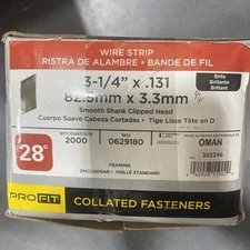 Pro Fit Paper Collated Framing Nails 3-1/4 x 0.131 Bright 28 degrees 2000 ct