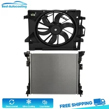 Aluminum Radiator & Cooling Fan Kit For 2008-2018 2019 Dodge Grand Caravan 3.6L