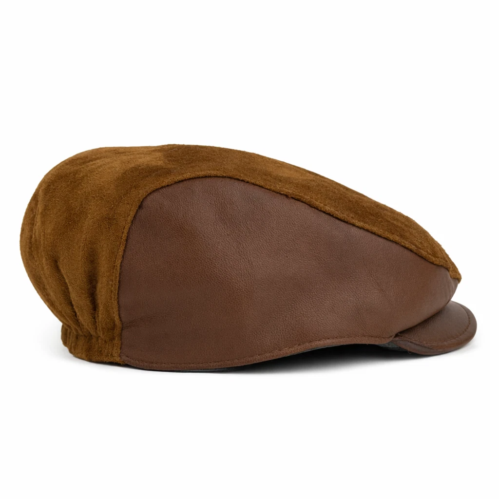 Vintage Handmade Suede Leather Flat Hat Newsboy Lambskin Ivy Cap
Opens in a new window or tab