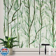 Donox Frosted Glass Window Film Heat Control UV Blocking, Static Cling Reusab