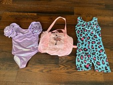 Lot of Two Little Girls Gymnastics Outfits Size Medium