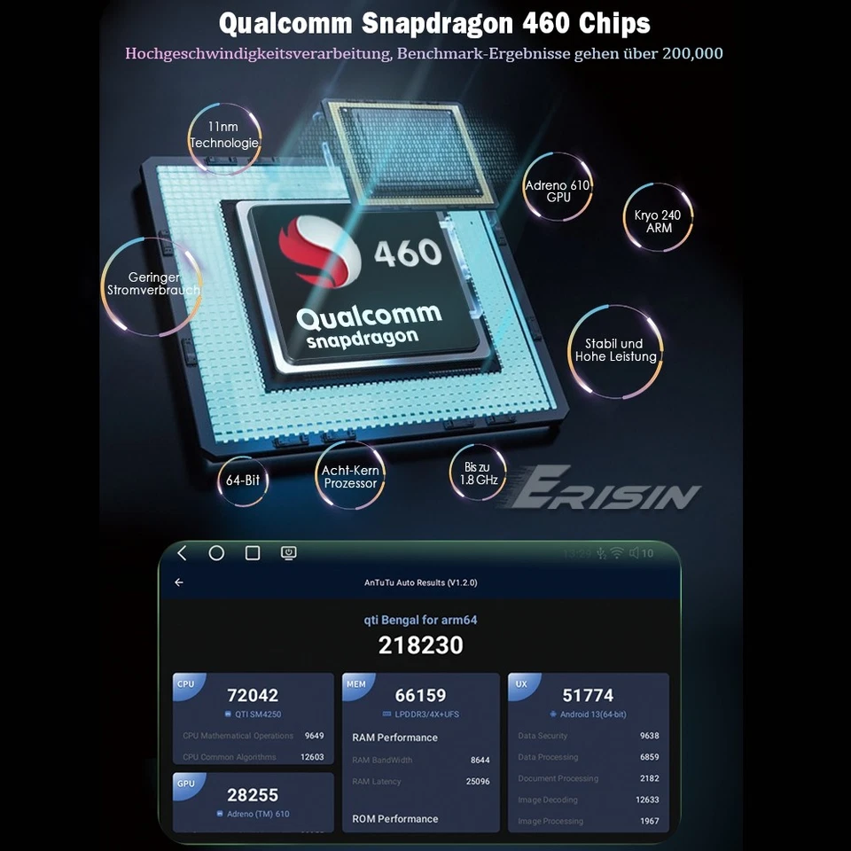 7"128GB Android 14 Qualcomm Android 14 Autoradio Opel Astra H Corsa D/C Zafira B - Bild 3 von 4