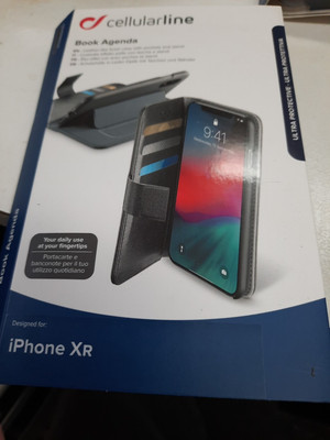 Cellularline Book Agenda Tasche Hülle Etui In Schwarz Für Iphone XR