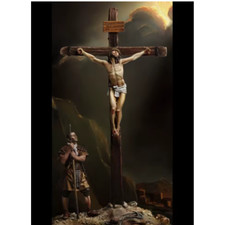1/32 54MM Crucifixion Scene Resin Model Kit Jesus on Cross with Roman UNBUILT