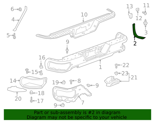Genuine GM Bumper Protection Pad 84520903 - Picture 3 of 3