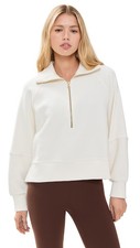 Varley Women's Milano Half Zip Sweat, Ivory, L