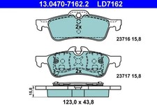Bremsbelagsatz, Scheibenbremse 13.0470-7162.2 ATE f�r MINI MINI MINI Cabriolet