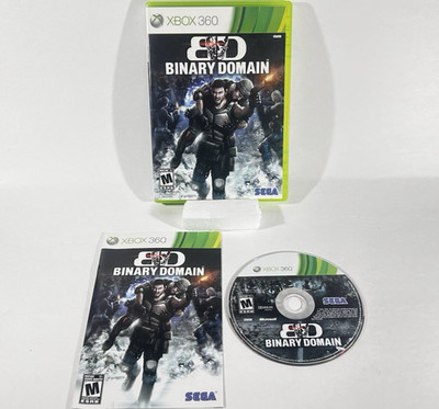 Binary Domain Microsoft Xbox 360 Complete CIB w/ Manual Tested Sega