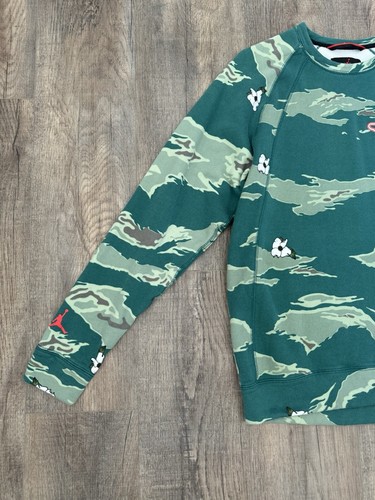 Sudadera Jordan Camuflada Vuelo Para Hombre Talla XL Vellón Verde Gráfico Y2K BQ6845-010 - Imagen 3 de 17