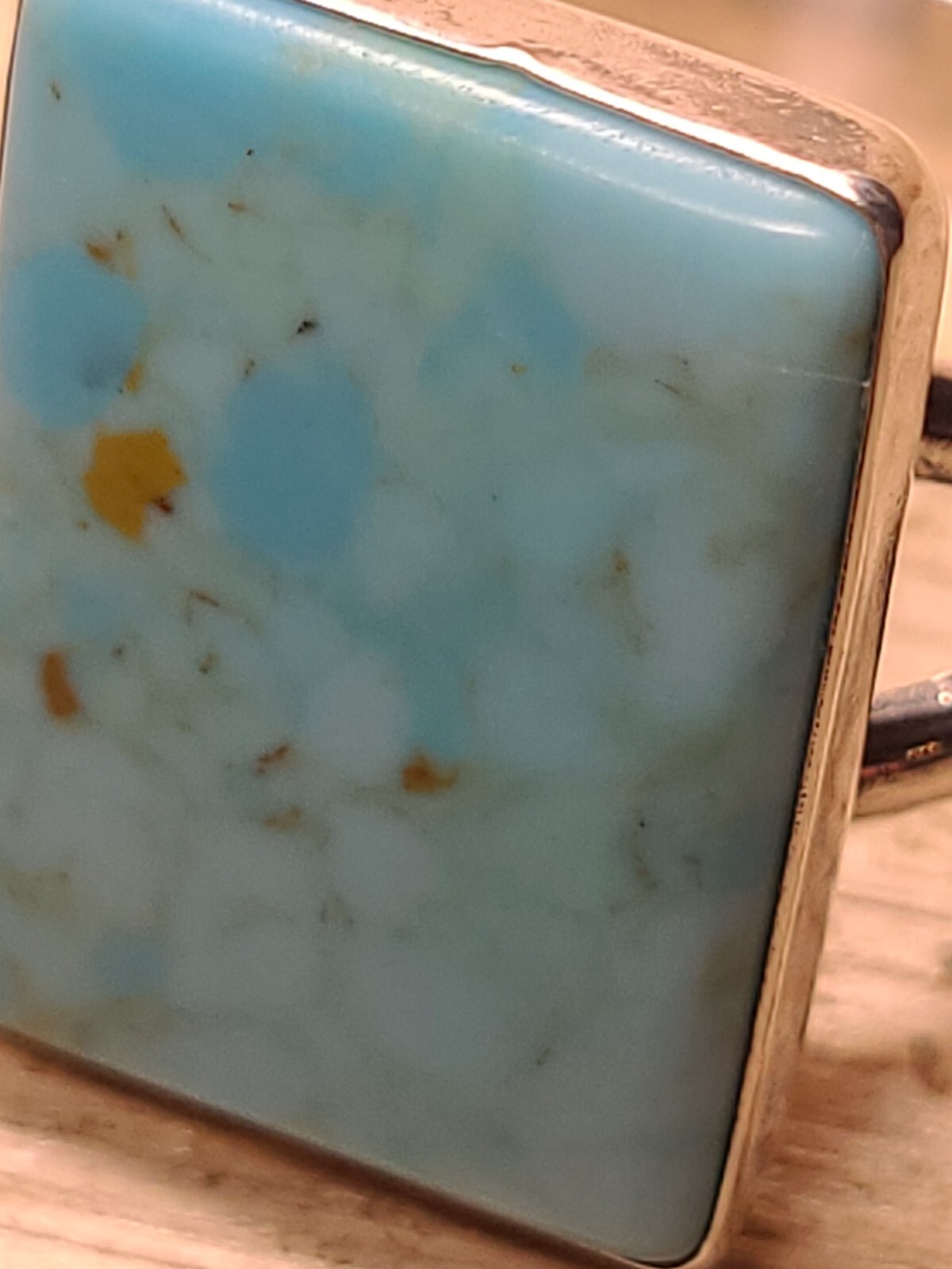 Sterling Silver And Blue Rectangle Turquoise Ston… - image 10