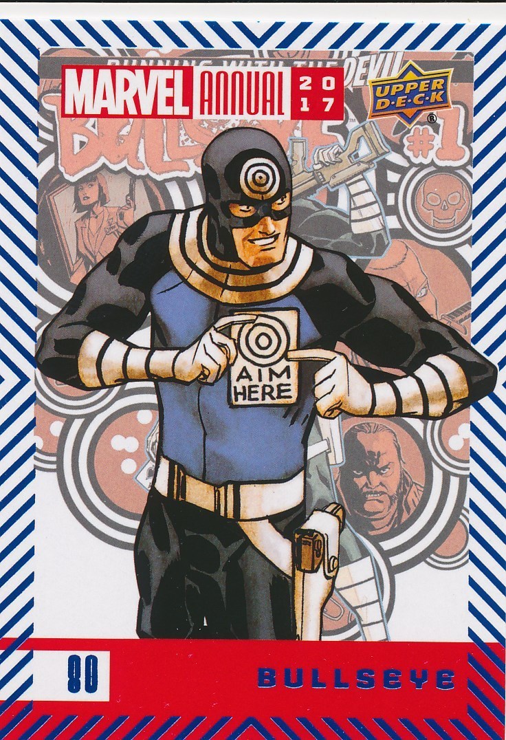 80 BULLSEYE (2018) 2017 Upper Deck Marvel Annual BLUE DAREDEVIL | eBay