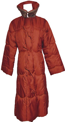 VTG FORECASTER OF BOSTON WOMENS REVERSIBLE QUILTED COAT COMFORTER SCALLOP HEM ~S