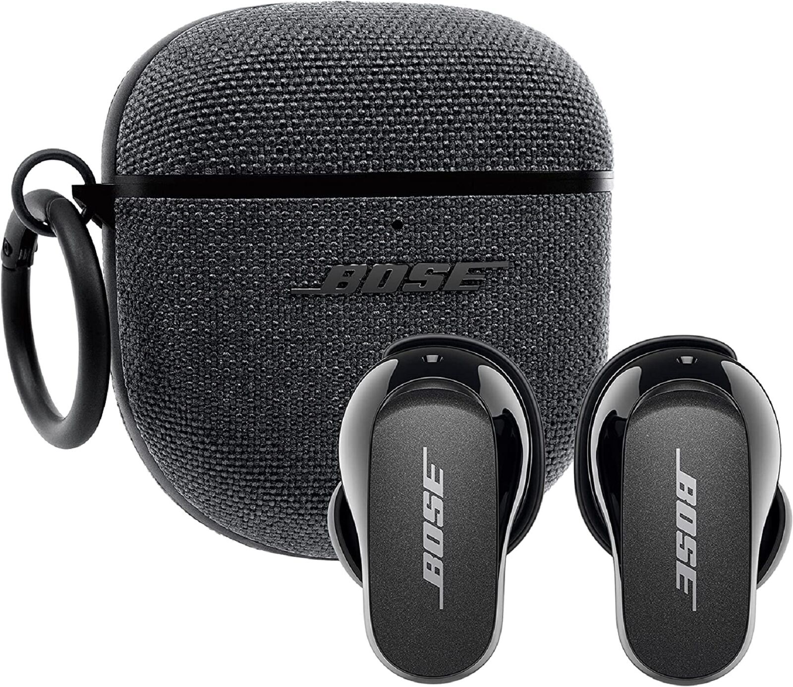 Bose 883974-0010 QuietComfort Earbuds II with Protective Fabric Case Cover