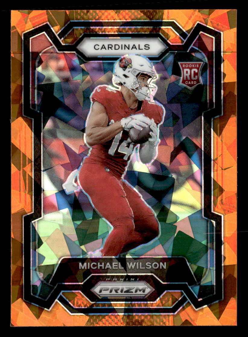 Michael Wilson 2023 Panini Prizm Orange Ice Rookie Card #303 Arizona Cardinals