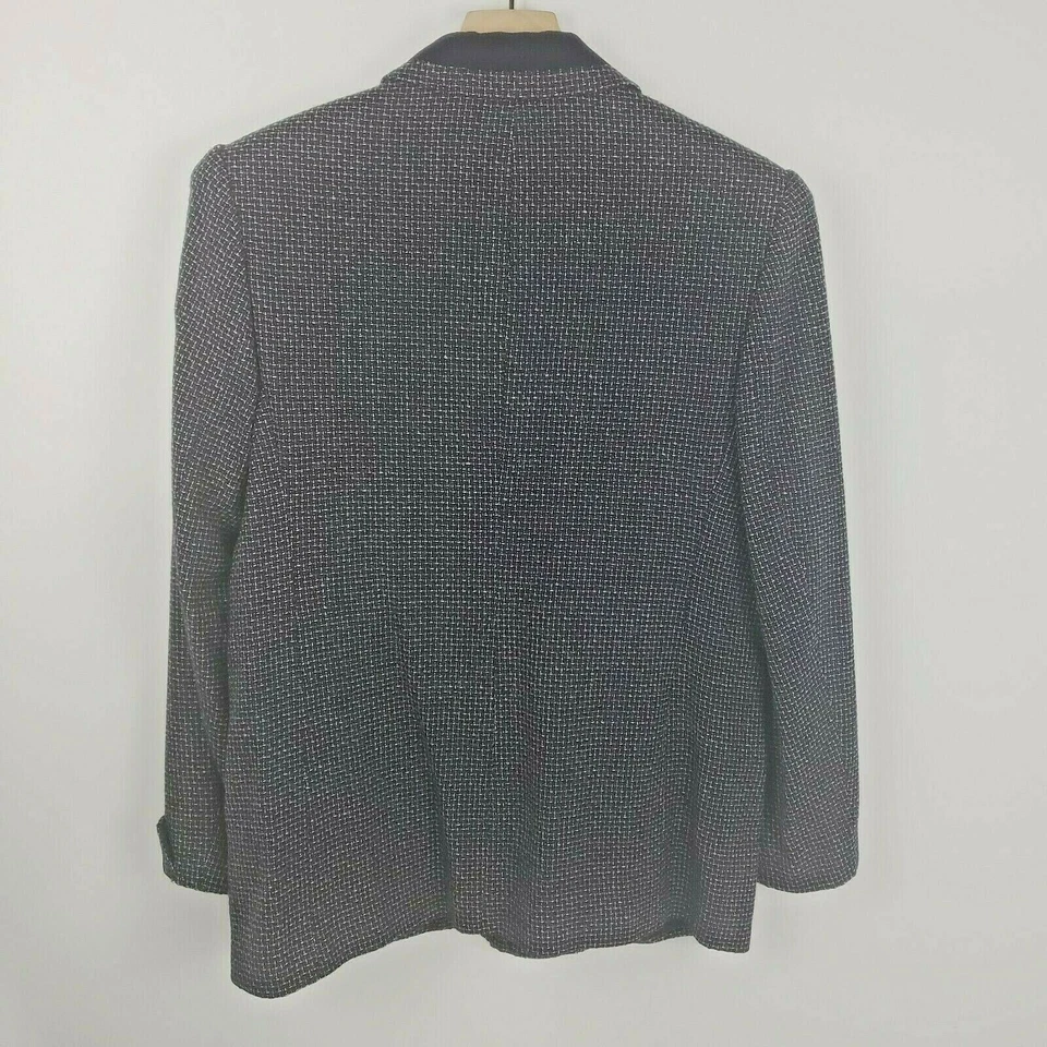 Chaqueta para mujer Lord & Taylor vintage de tweed con botones azul marino talla 6 Foto 2 de 4