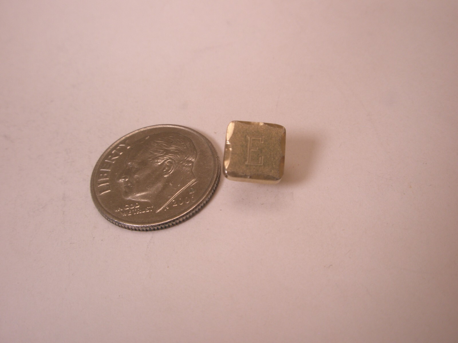 E Monogram Initial Letter Vintage TINY SMALL Tie … - image 2