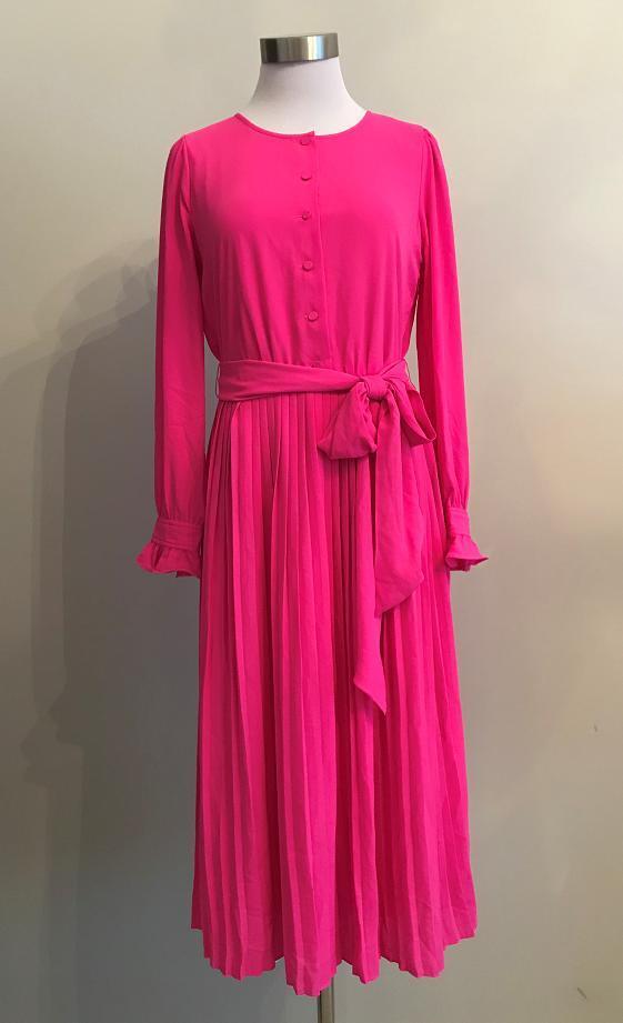 j crew tie front pleated dress Womens J. Crew Tie Front Pleated Dress Neon