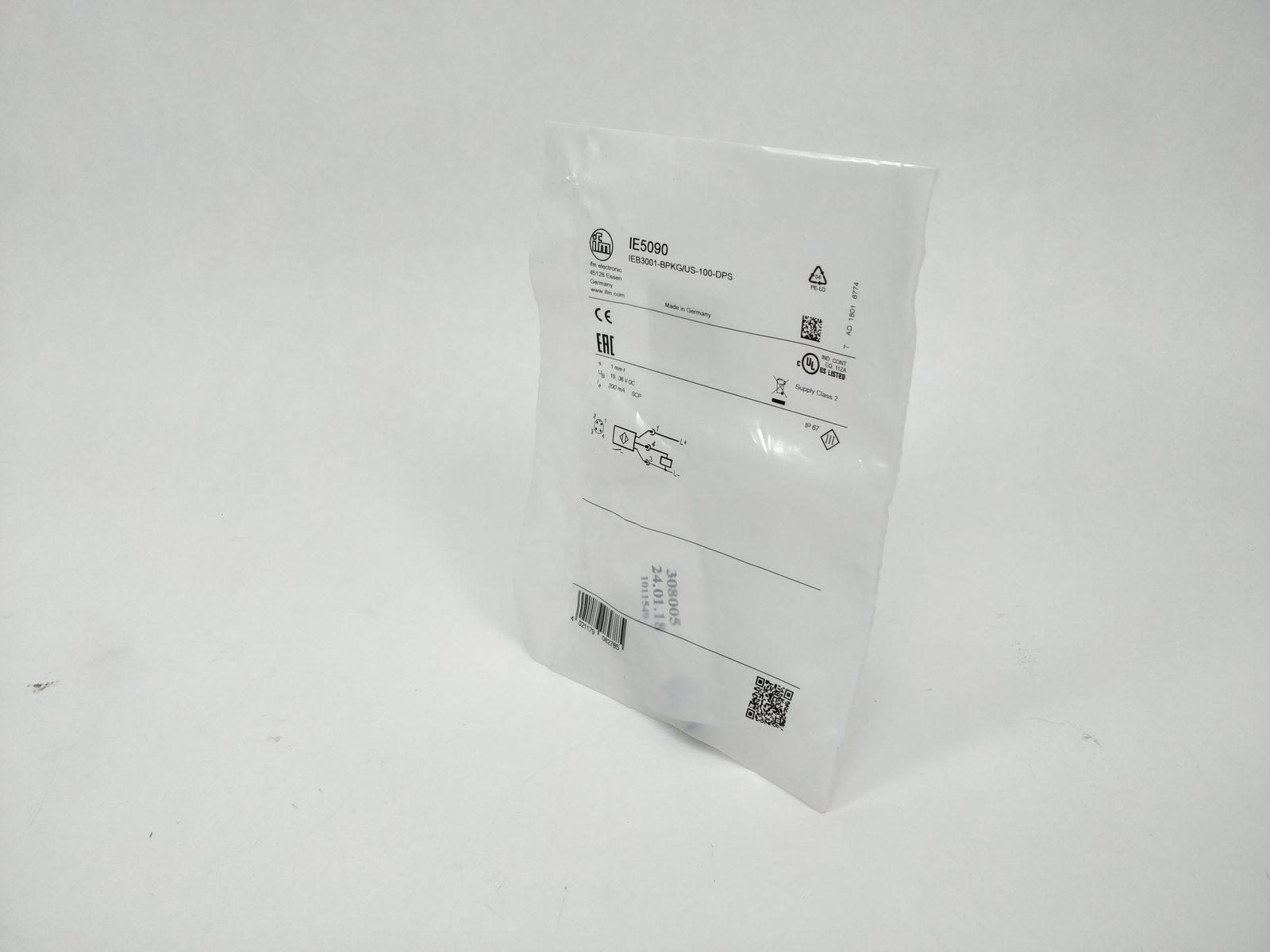 Ifm Electronic IEB3001-BPKG/US-100-DPS IE5090 Inductive Sensor
