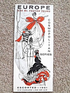 Europe 1961 Ask Mr Foster Escorted Tours Booking Travel Brochure
