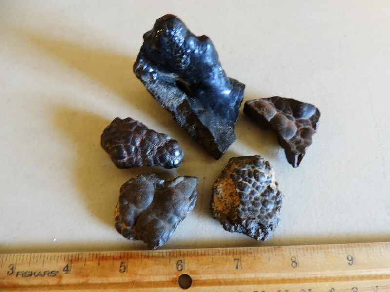 9.4 OUNCES OF SUPER NICE  BOTRYOIDAL HEMATITE MINERAL  SPECIMENS, NEW MEXICO