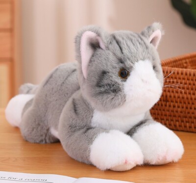 NEW Grey Lying   14'' Pillow Stuffed Animal Plush Toys Toddler Doll Kids Gifts
