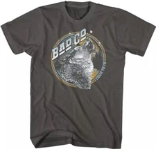 Bad Company Tour 1976 Men's Unisex Concert T-shirt - Charcoal Color  AM202