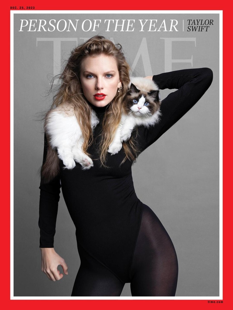 Taylor Swift Time Magazine 2023 Person Of The Year (cat on