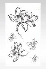 lotus flower temporary tattoo Stick on Tattoos for Adults