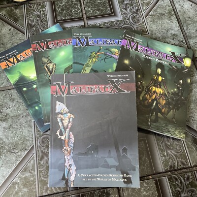 Lot of 5 Wyrd Miniatures MALIFAUX Role Playing Game Guide Books WYR6001