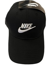 Adjustable Unisex Black/White Logo Nike Baseball Cap On Huge Sale !