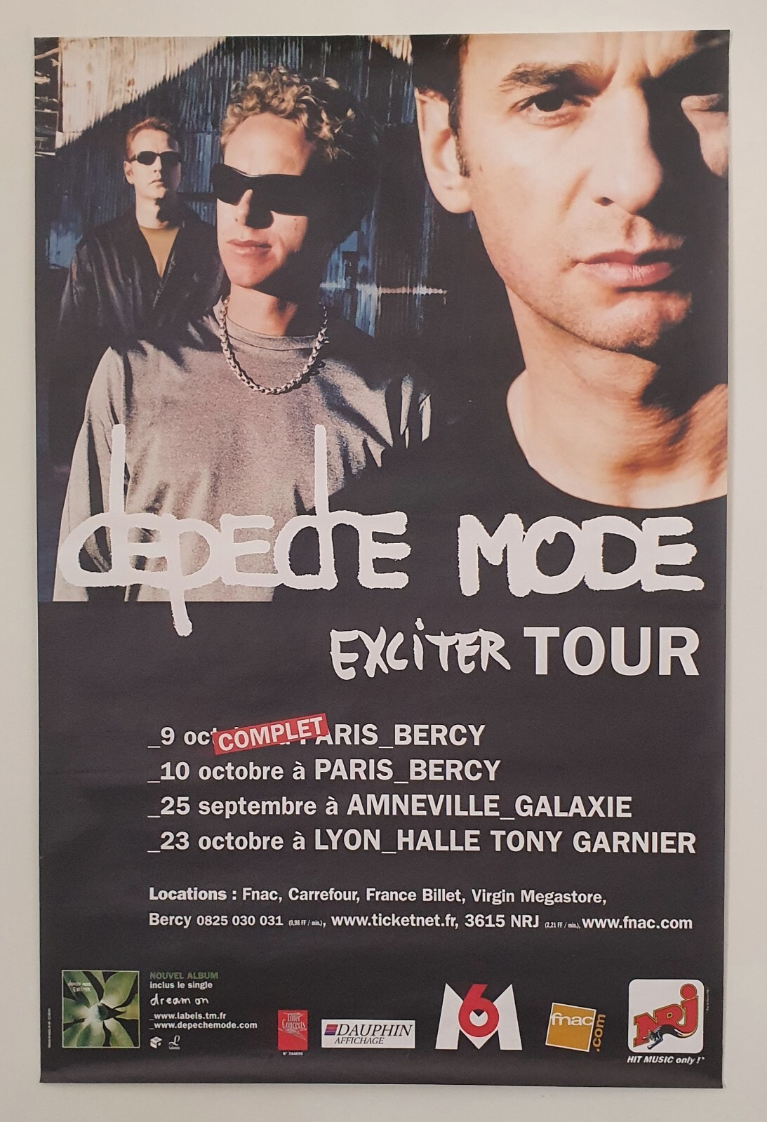 DEPECHE MODE Exciter ORIGINAL French Tour Poster 2001 Andrew Fletcher