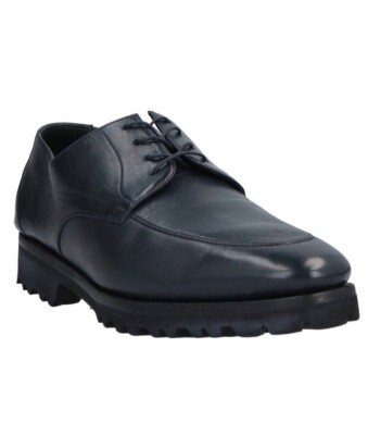 A.Testoni Men Derby F.Rubber Italy Nappa Navy Leather Lace  display picture 2