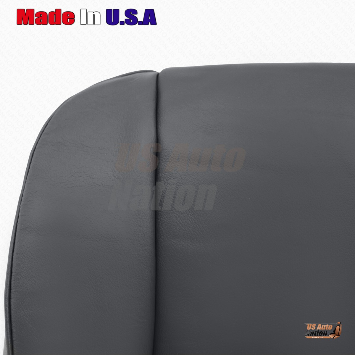 2006 Chevy Colorado -Driver Side Bottom Replacement Leather Seat Cover Dark Gray