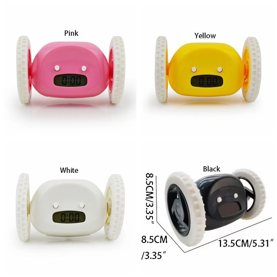 Magical Running Wheel Clock Unique Lazy Alarm Clock Snooze - Image 2 of 4