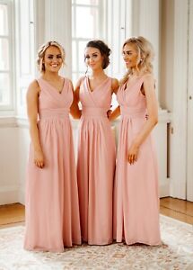 dusky pink bridesmaid dresses ebay