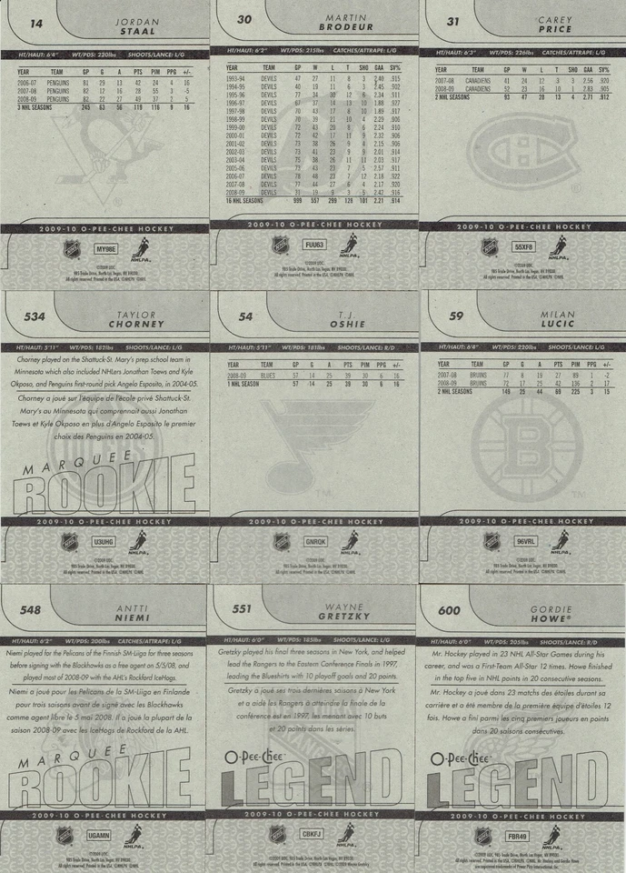 2009-10 O-PEE-CHEE SINGLES   #351--#599   ***YOU PICK*** - Image 3 of 3