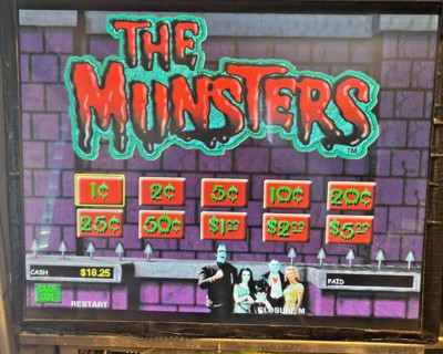 IGT I-game The Munsters 5 Reel 25 Payline Multi Denonination