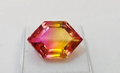 VVS Tourmaline Bi-Colour Fancy Cut 13+ Ct Natural Loose Gemstone EGL Certified